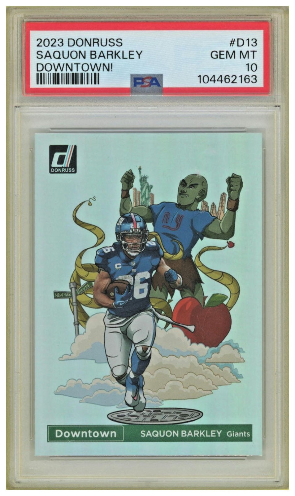 2023 Panini Donruss Downtown Saquon Barkley #D-13 PSA 10 New York Giants