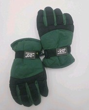 Winter Ski Gloves Waterproof -20  Insulated Snow Gloves Black Green Adult Unisex