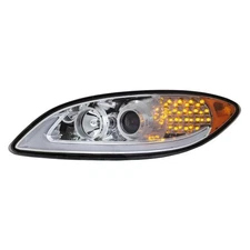 For International Prostar 2008-2018 Headlight Driver Side LED Bar Chrome Housing