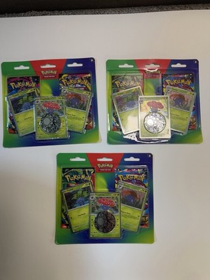 Pokémon TCG Oddish Gloom Vileplume Coin with 2 Booster Packs Sealed Mega Ev (3)
