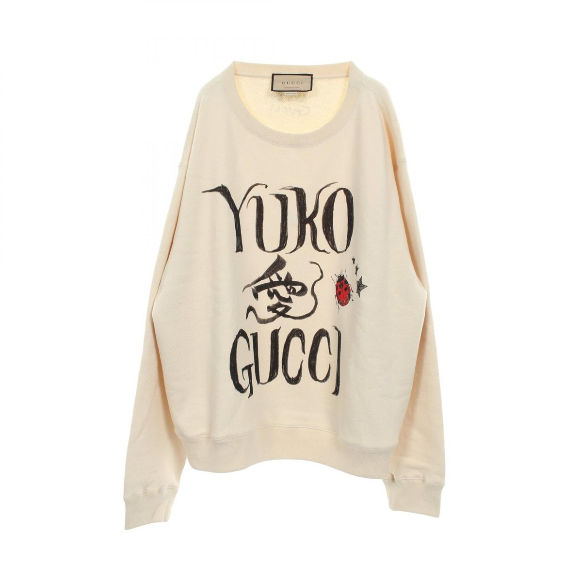 GUCCI x Yuko Higuchi Pullover Sweat cotton Beige Black Red Size S
