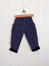 Vintage Toddler Tow Away Zone Navy Blue & Black Cuffed Cargo Pants Boys Size 3T