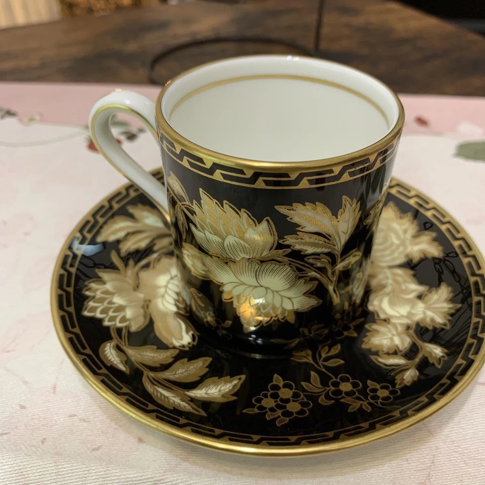 Soucoupe tasse Wedgwood noir Tonkin Demitasse du Japon - Photo 4/4