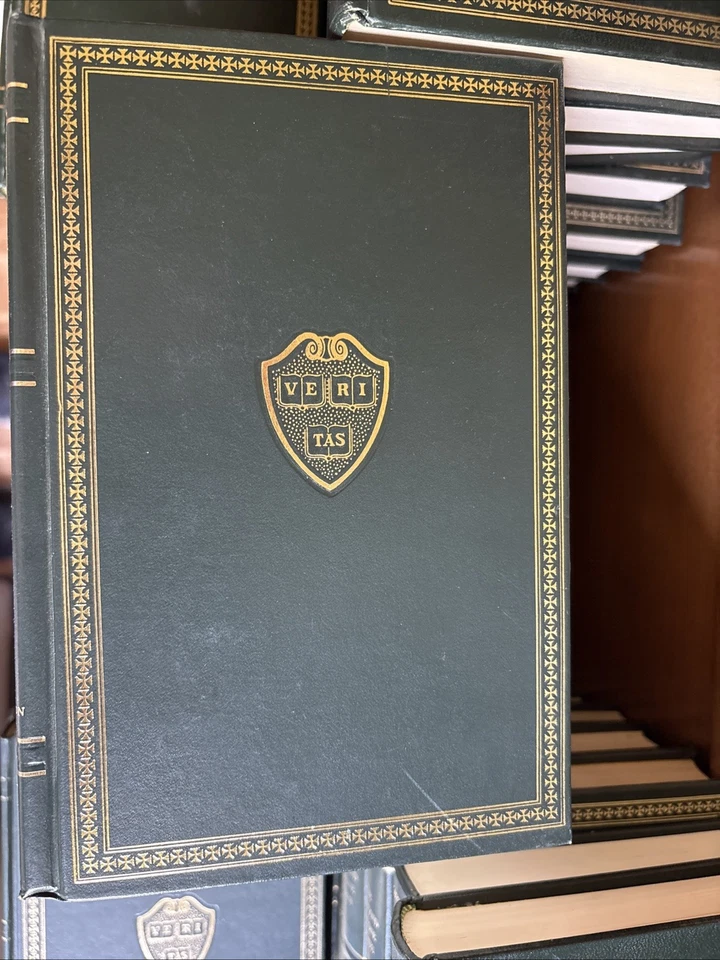 HARVARD CLASSICS Deluxe Ed Leather- YOU CHOOSE -Green HC Books *Buy More & Save* - Image 2 of 4