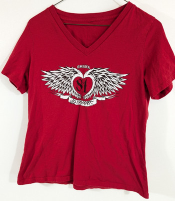 Medium? Women's H.A. Support 81 Omaha Shirt Red No Tag Biker Apparel