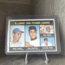 1967 Topps N. League Pitching Leaders Sandy Koufax Marichal Gibson Perry #20