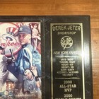 Derek Jeter New York Yankees 2000 All-Star MVP & World Series MVP Plaque — photo 1