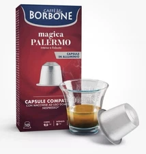 Capsule Alluminio Caffè Borbone Miscela Magica Palermo Compatibili Nespresso 3bx