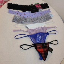 Lot Of 7 Thong Panties Size Large - Assorted Brands - All New With Tags