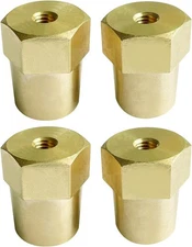 M6 Thread Female Brass Battery Terminal Post Adapter Battery Charging 2 Pairs