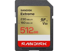 SANDISK 512GB Extreme SD UHS-I Card - Up to 230MB/s Read Speed and 160MB/s Write