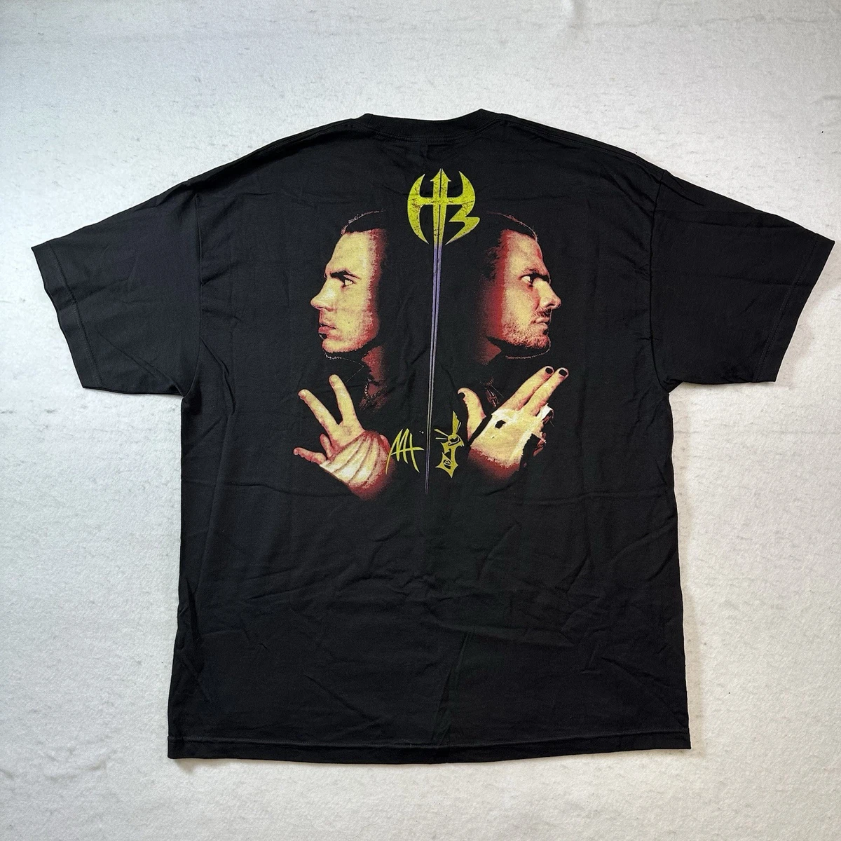 T-shirt WWE Jeff Hardy 'Reborn By Destiny' - Bleu Marine, Taille L, Authentique