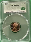 1953 Proof Lincoln Wheat Cent Penny 1C CAC PR64 RD