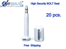 High Security BOLT Seal for Cargo Containers, White Color, Numbered, 20 pcs BFS