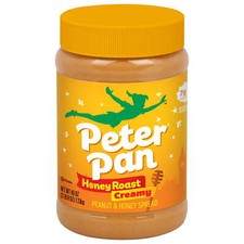 Peter Pan Creamy Honey Roasted Peanut Butter, Smooth, Gluten-Free, 40 oz Jar