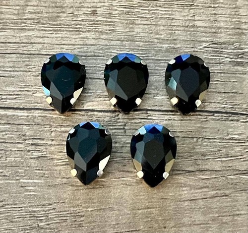 Colored (Blue Pink Purple Black Clear) Jewel Gem Charms for Crocs Laces Keychain - Picture 21 of 22