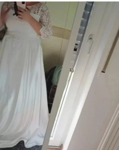 Hochzeitskleid Neu Elegant 44 Brautkleid Creme weiß Kleid - Bild 2 von 4