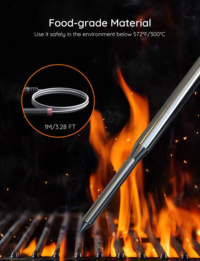 Meat Thermometer 2.5Mm Probe Replacement 2-Pack for Model H5055