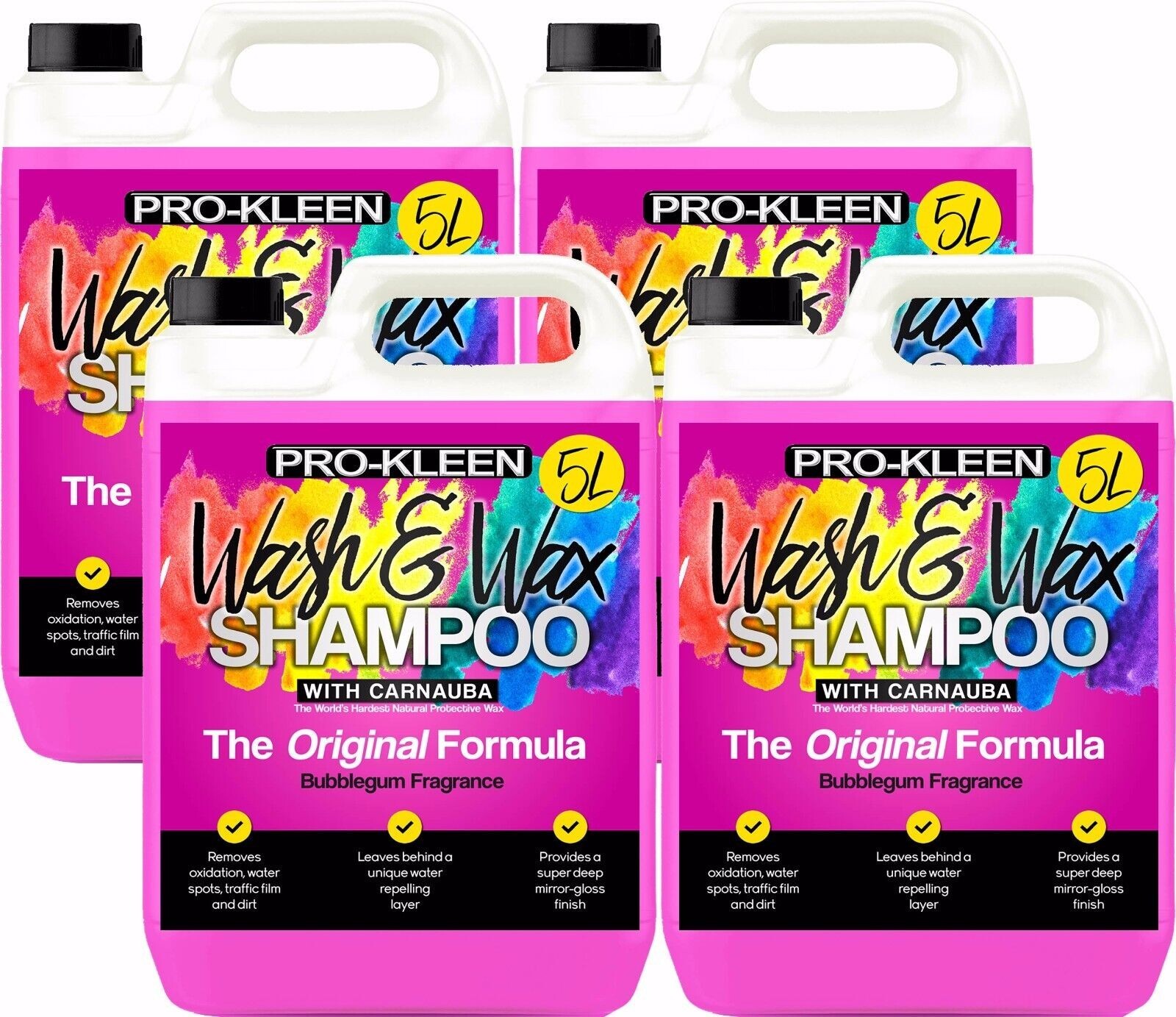 ProKleen Wash & Wax Shampoo Bubblegum Car Carnauba Cleaning Shine Polish 20L