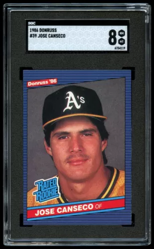 1986 Donruss #39 Jose Canseco SGC 8 NM-MT Rookie RC