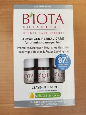 Biota Advanced Herbal Care Leave-In Serum for Thinning & Damaged Hair NEW/SEALED