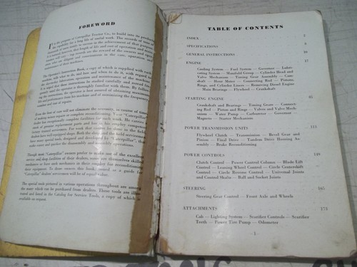 Caterpillar Diesel No. 12 Motor Grader Reference Book - Picture 2 of 2