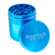 Diamond Grind Spice grinder 50mm 2.00" Turquoise 4 piece with a screen