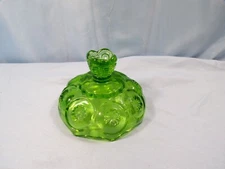 L.G. Wright Green Glass Moon & Stars Small Replacement Candy Dish Lid