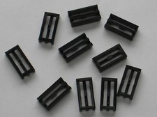 10 x LEGO Black Tile 1 x 2