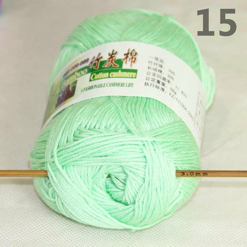 Sale Lot 1-9 Skeins x 50gr Soft Bamboo Cotton Baby Hand Knit Shawls Crochet Yarn - Picture 53 of 129