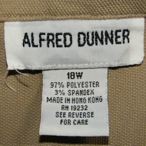 Vintage Alfred Dunner Jacket Women Size 18W Tan Embroidered Leaves Zip-Up Coat - Picture 9 of 11