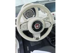Steering wheel cover compatible with Fiat 500 genuine ivory leather sewing compatible