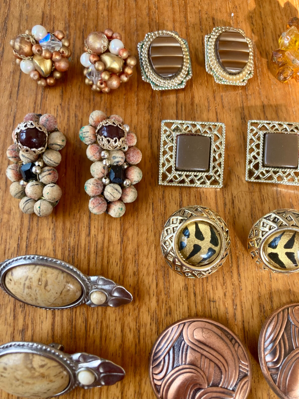 Vintage clip earring lot 26 pairs of Mixed clip on & screw backs eBay