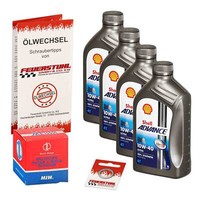 Honda Vtx 1300 (SC52) 03-07, Shell 10W40 ÖL + Miw ÖLfilter, MotoröL Set