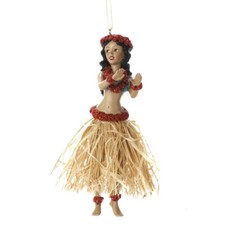 Kurt Adler Hula Girl Christmas Ornament- Hawaii Dancing Girl