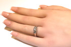 GIA 14k white gold 1.29ct VS2 M diamond round engagement ring Natural 5.6g 6 — photo 10