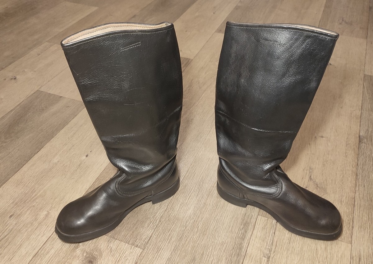 Soviet Russian Military Uniform Officer Leather Boots Sapogi Size