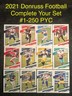 2021 PANINI DONRUSS FOOTBALL COMPLETE YOUR SET YOU PICK NFL CARD #1-250 PYC