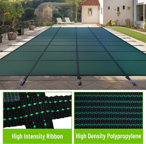 ColourTree Inground Pool Safety Cover - Triple Stitched & Rain Permeability - Picture 23 of 28