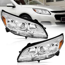 WEELMOTO Headlights Assembly For 2013-2015 Chevy Malibu 2016 Limited Headlamps