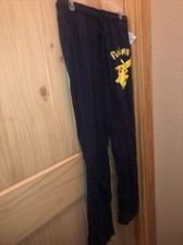 Pok mon Brand Pikachu Blue lounge pants Adult size small nwt
