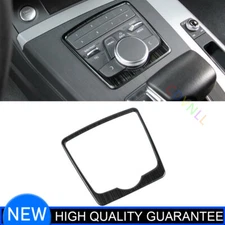 Fit For Audi Q5 2018-2021 Black Titanium Central Console Multimedia Frame Trim