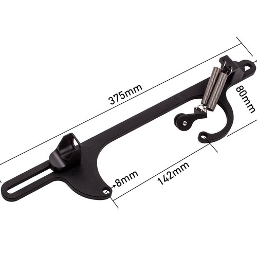 Black Throttle Cable Carb Bracket Kit for Chevy W/ 4150 4160 Carburetor - Picture 2 of 11
