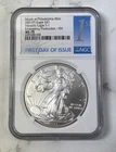 New Listing2021 P ASE $1 Silver - Heraldic Eagle MS70 - Type 1 Emergency Production FDI cd