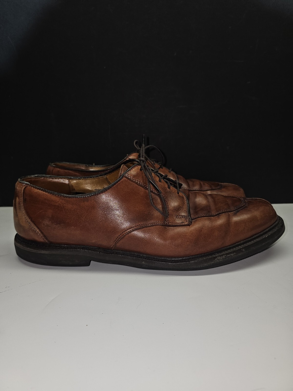 SAOLA Scarpe eleganti Oxford Allen Edmonds Ashton 1628 punta divisa marrone taglia 10 5 D