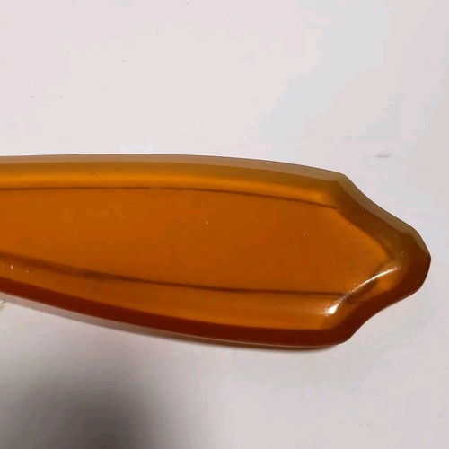 Bakelite Vanity Mirror Amber Rectangular W/Oval Mirror Vintage 14" Art Deco Read - Picture 6 of 8