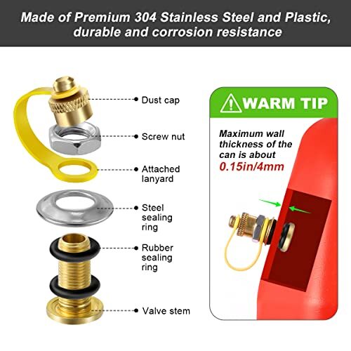 Magicfour Fuel Gas Can Vent Caps 3 Pack Fuel Gas Tank Vent Caps Gas Can