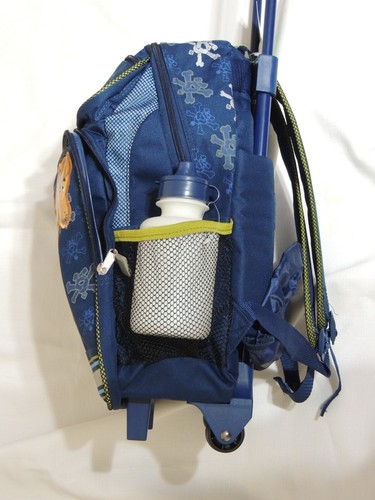 SCOOBY-DOO LARGE BLUE ROLLING CANVAS BACKPACK WITH WATER BOTTLE 16" X 12 " - Picture 5 of 7
