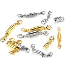 40x Strong Magnetic Necklace Closures Extender Double Lobster Clasp DIY Jewelry