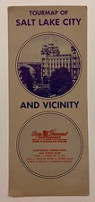 Tourist Map: 1940s SALT LAKE CITY - UTAH - Gray Line Motor Tours - Sightseeing